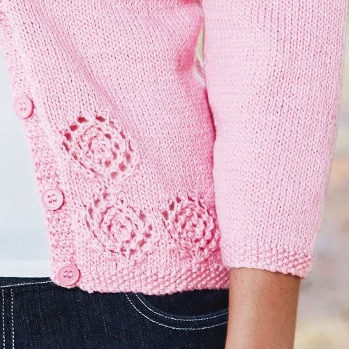 PT 8372 - Cardigan with Catherine Wheel Detail - Knitting Pattern - Image 2