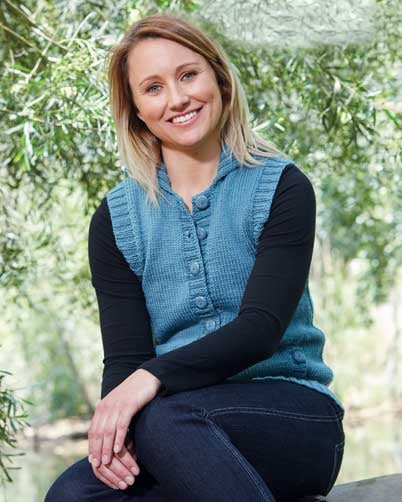 PT 8394 - Ladies Vest with Pockets - Knitting Pattern