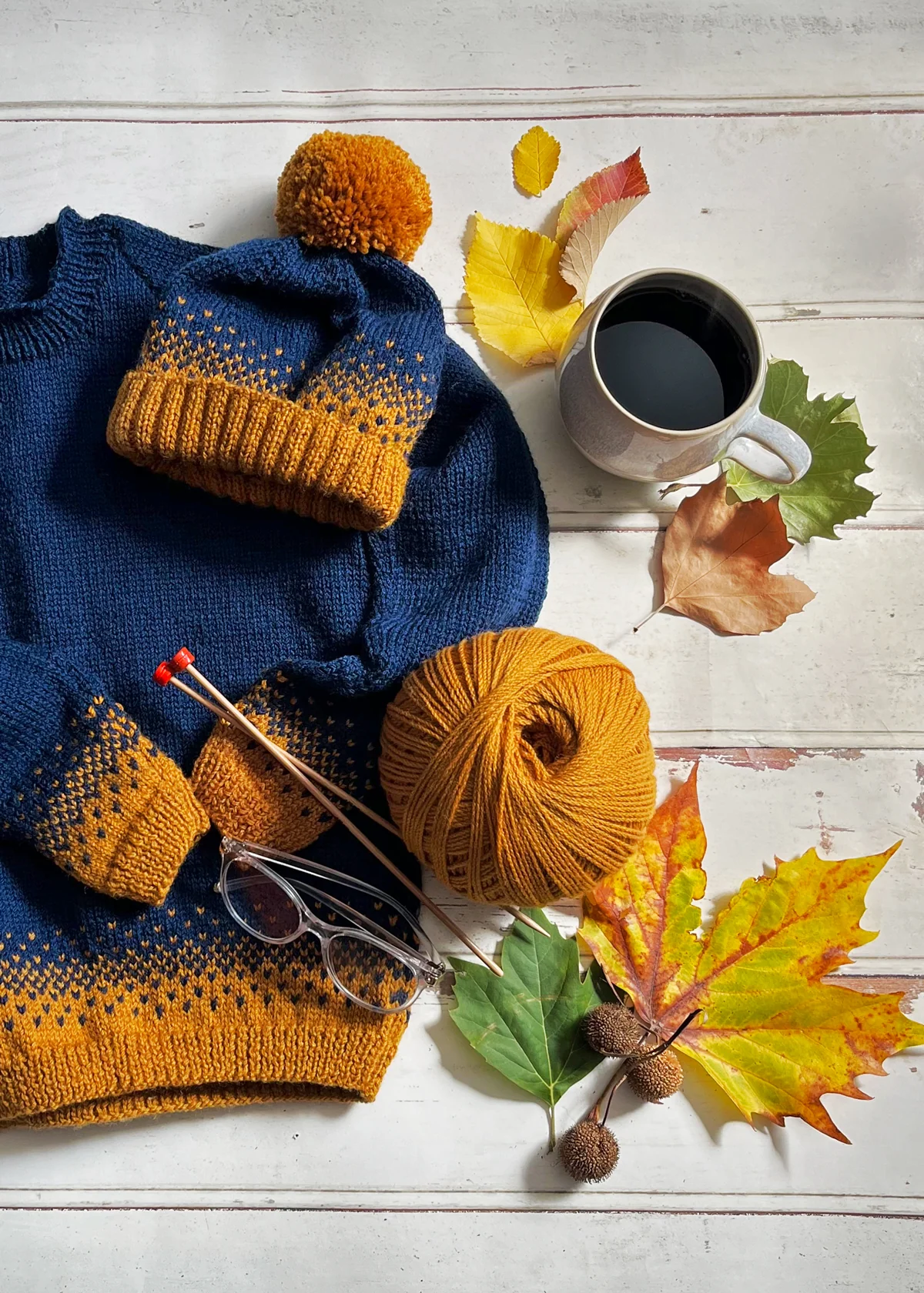PT 8607 Kids' Colourwork Jumper & Beanie - Knitting Pattern - Image 3