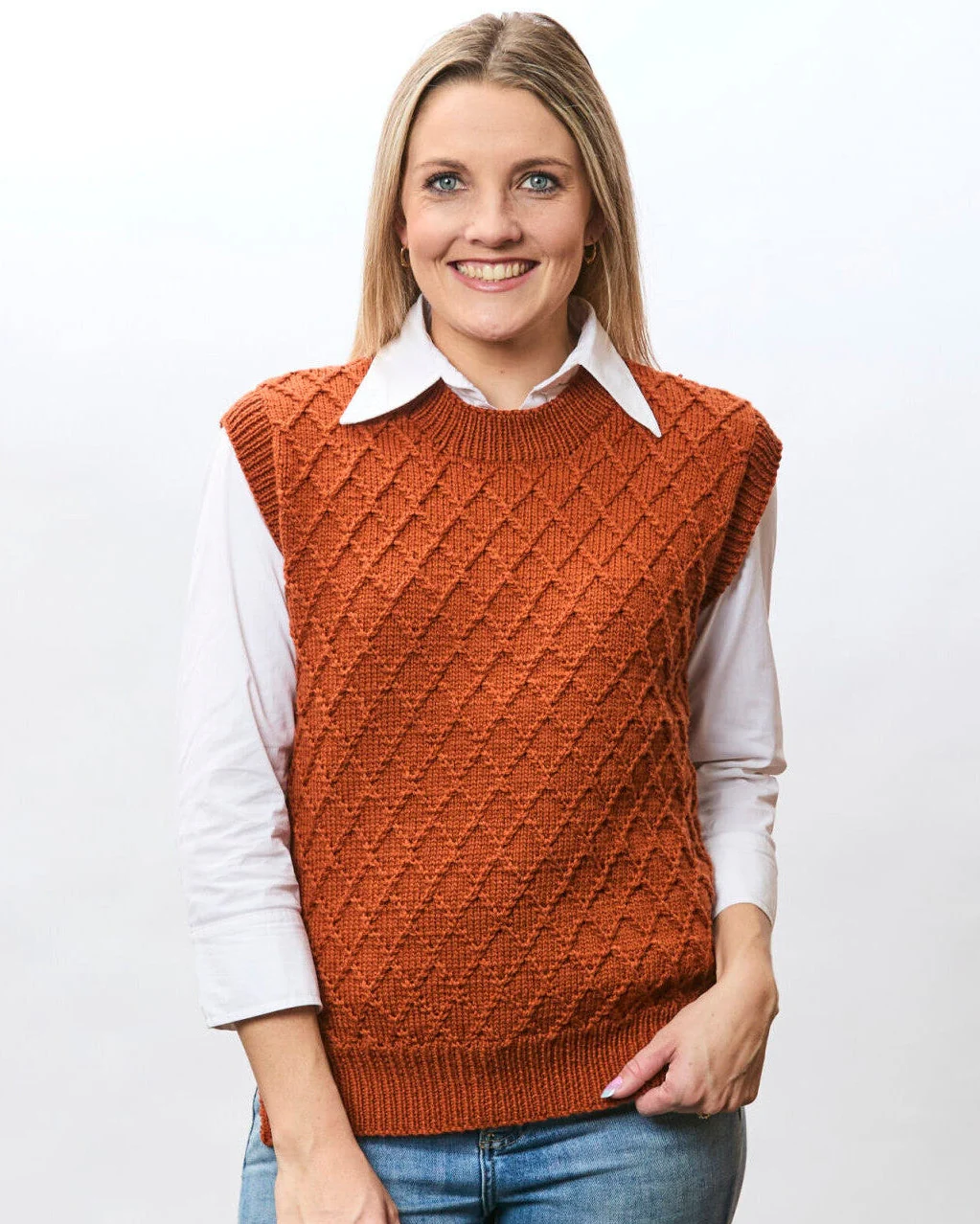 PT 8665 Diamond Vest - Knitting Pattern - Image 5