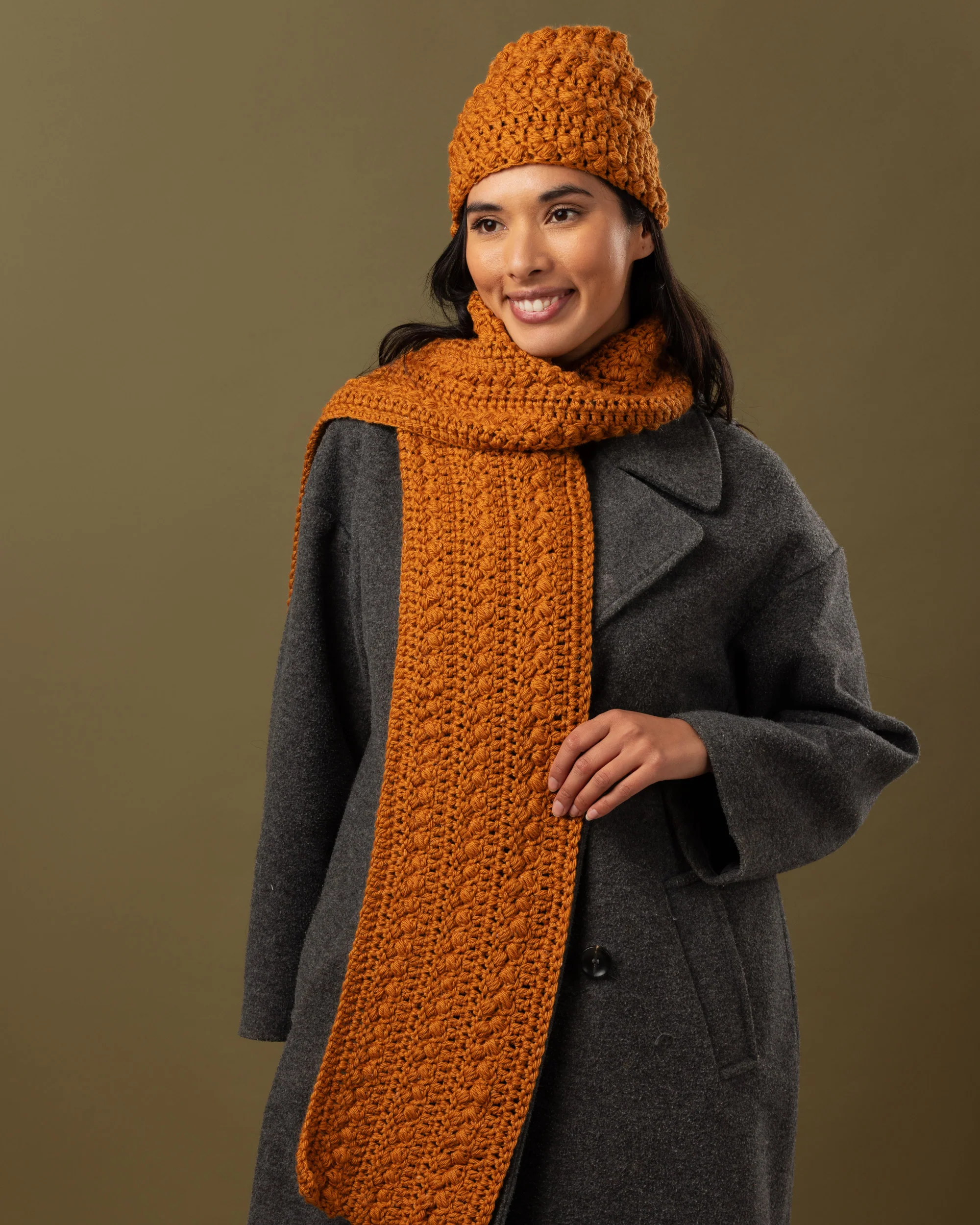 Pretty Puff Crochet Scarf and Beanie - Crochet Pattern | PT 8717 - Image 3