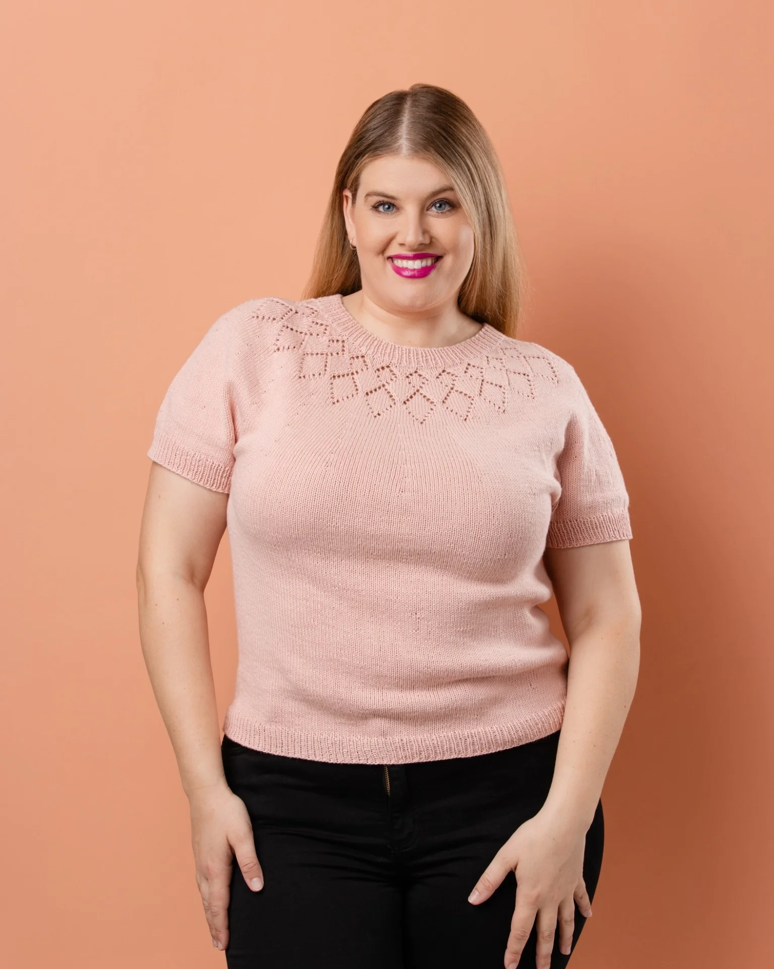 The Demi Diamond Top - Women's Knitting Pattern | PT 8721 - Image 5