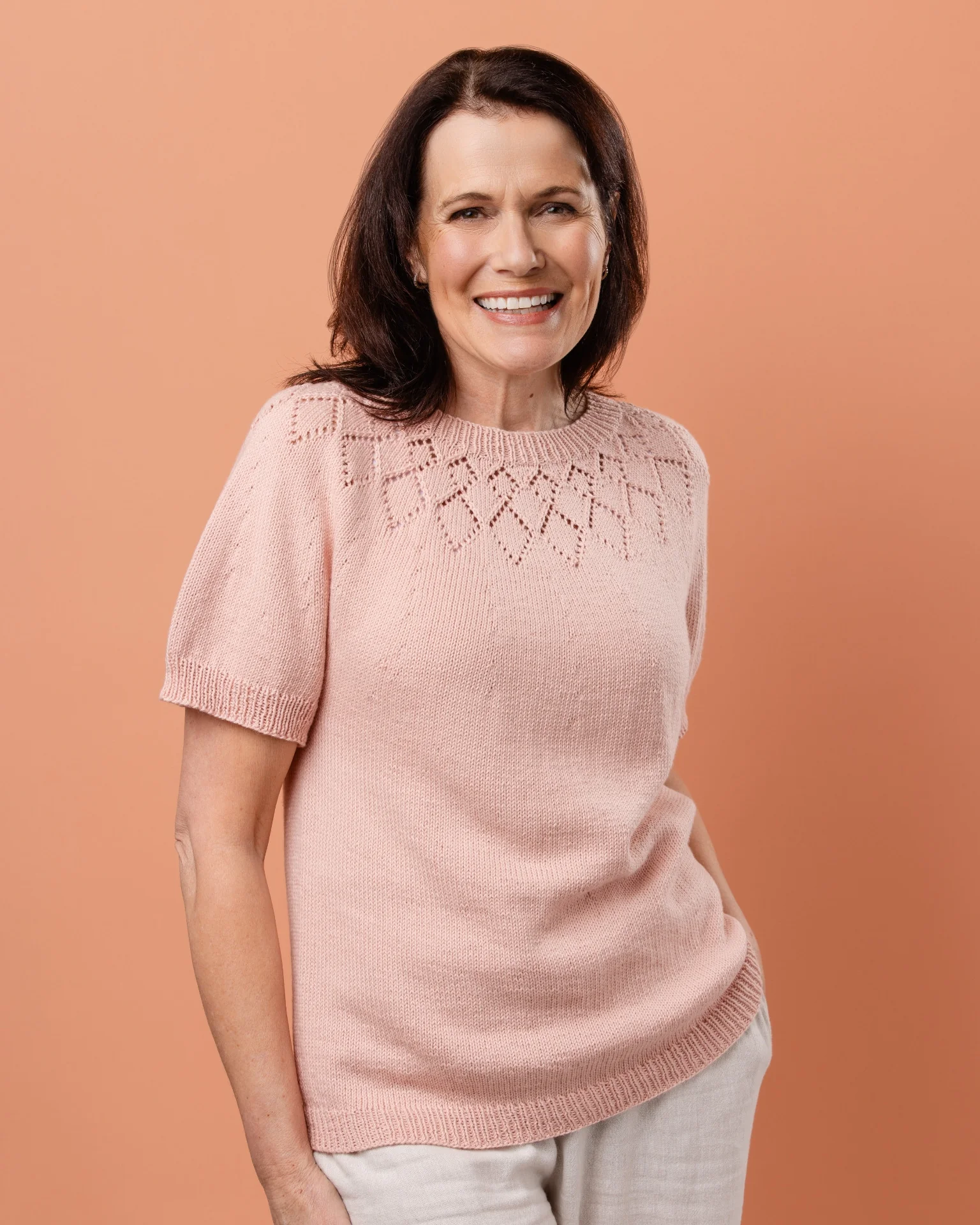 The Demi Diamond Top - Women's Knitting Pattern | PT 8721 - Image 9