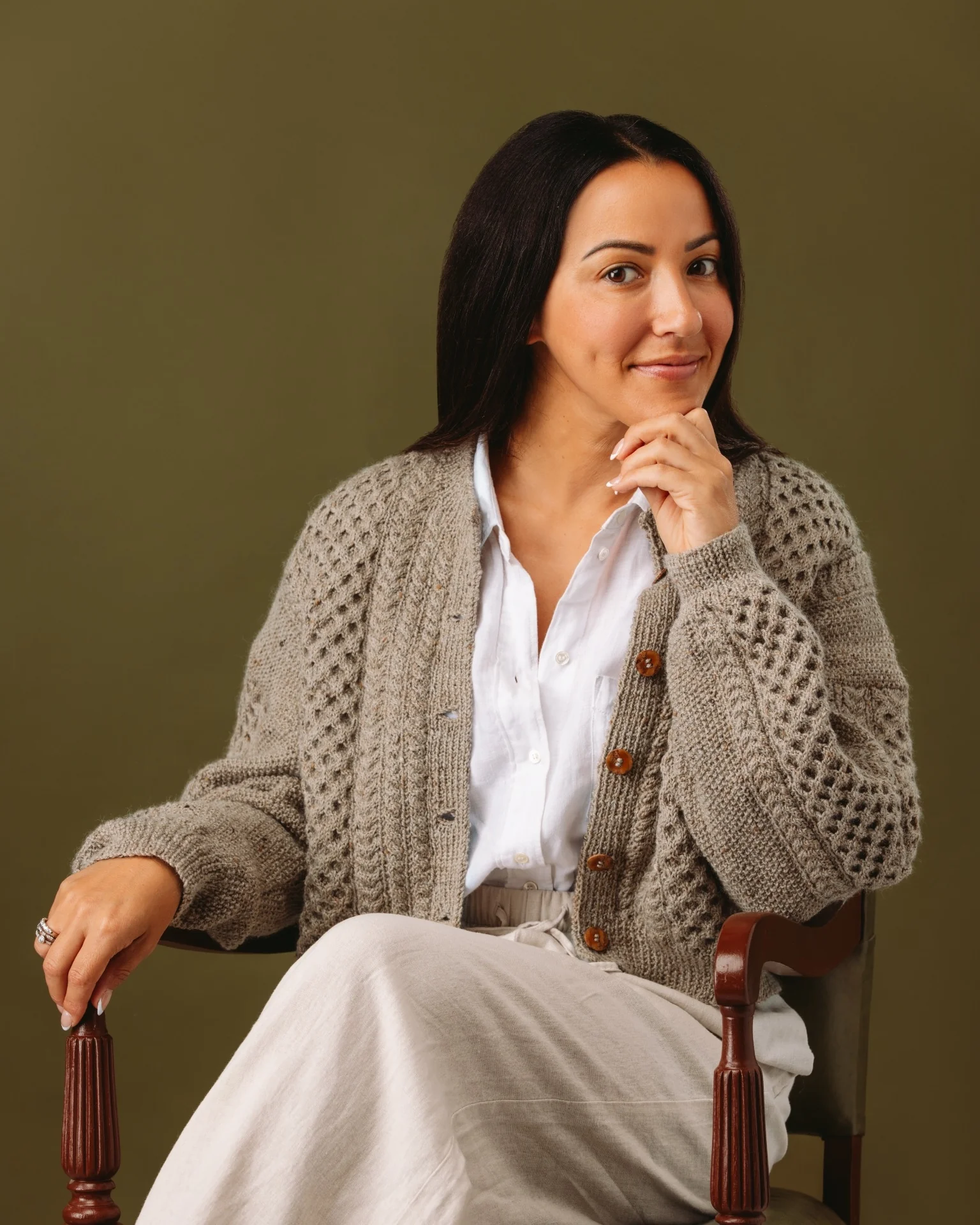 The Rose Cabled Cardigan - Women's Knitting Pattern | PT 8709 - Image 10