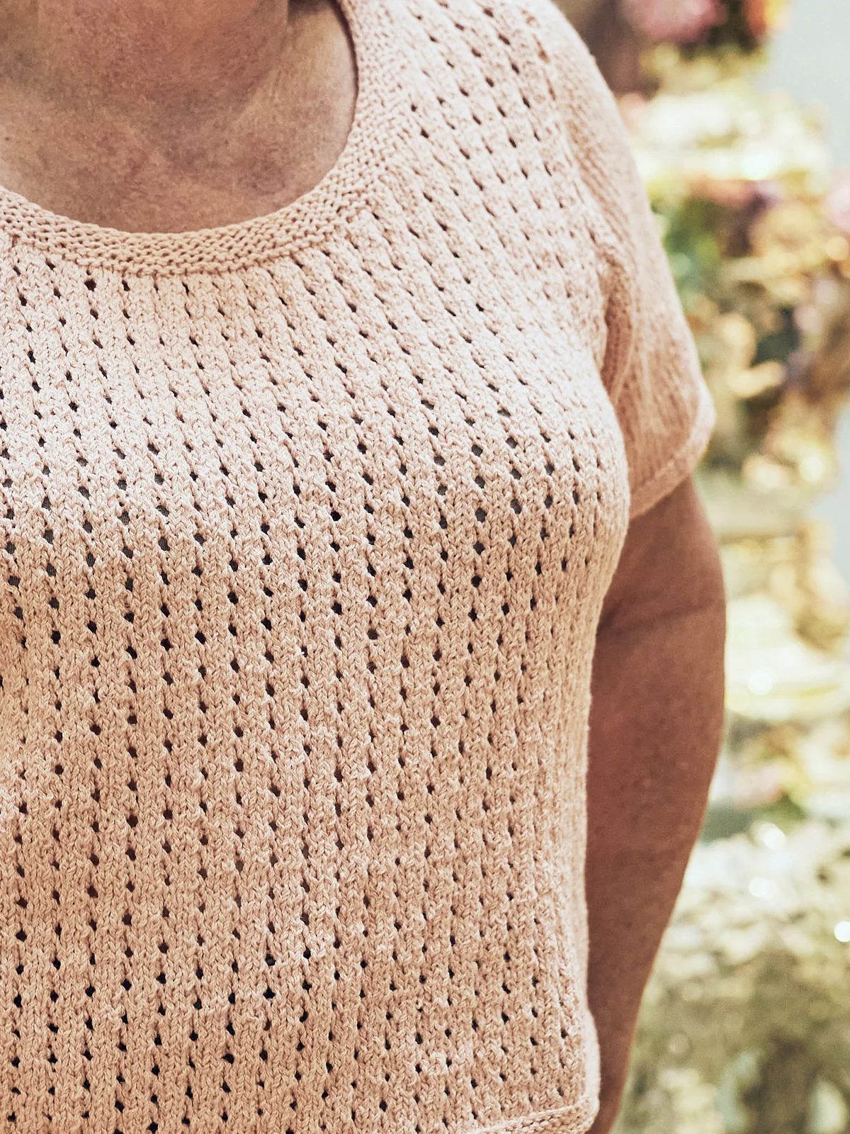 The Rose Eyelet Tee - Adults Knitting Pattern | PT 8690 - Image 6