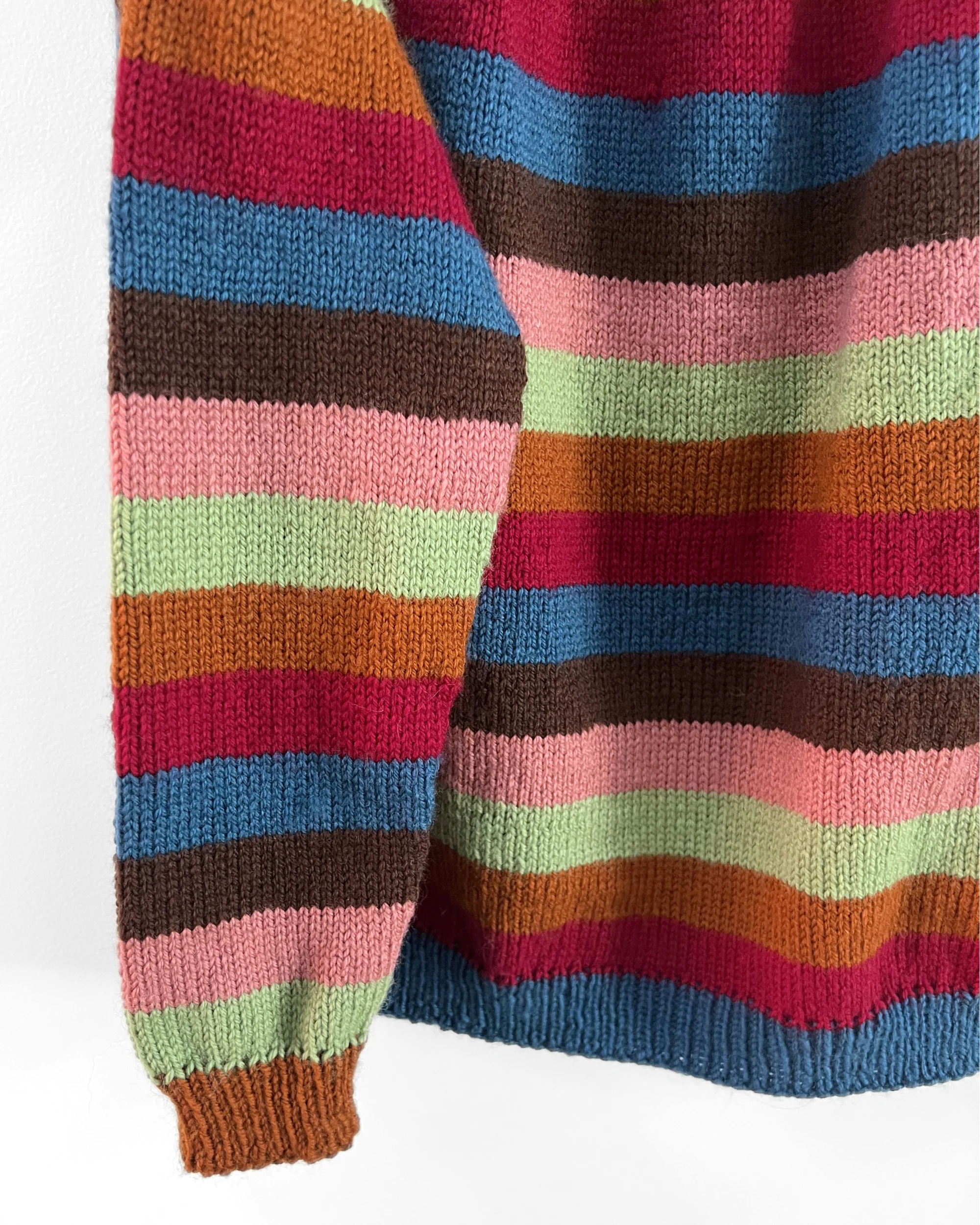 The Sunny Stripes Top-Down Jumper - Women's Knitting Pattern | PT 8739 - Image 6