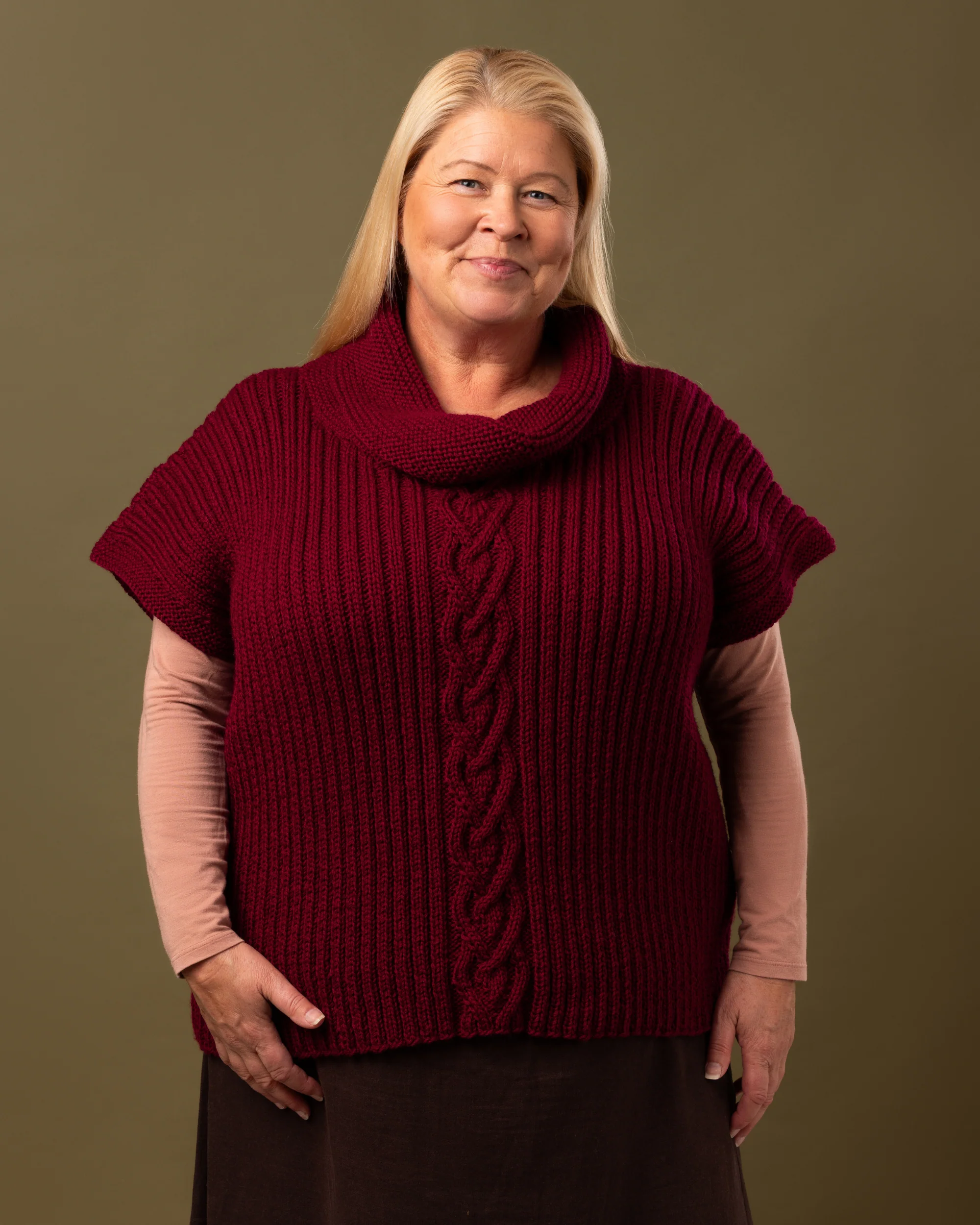 The Victoria Cowl Vest - Women's Knitting Pattern | PT 8729 - Image 3