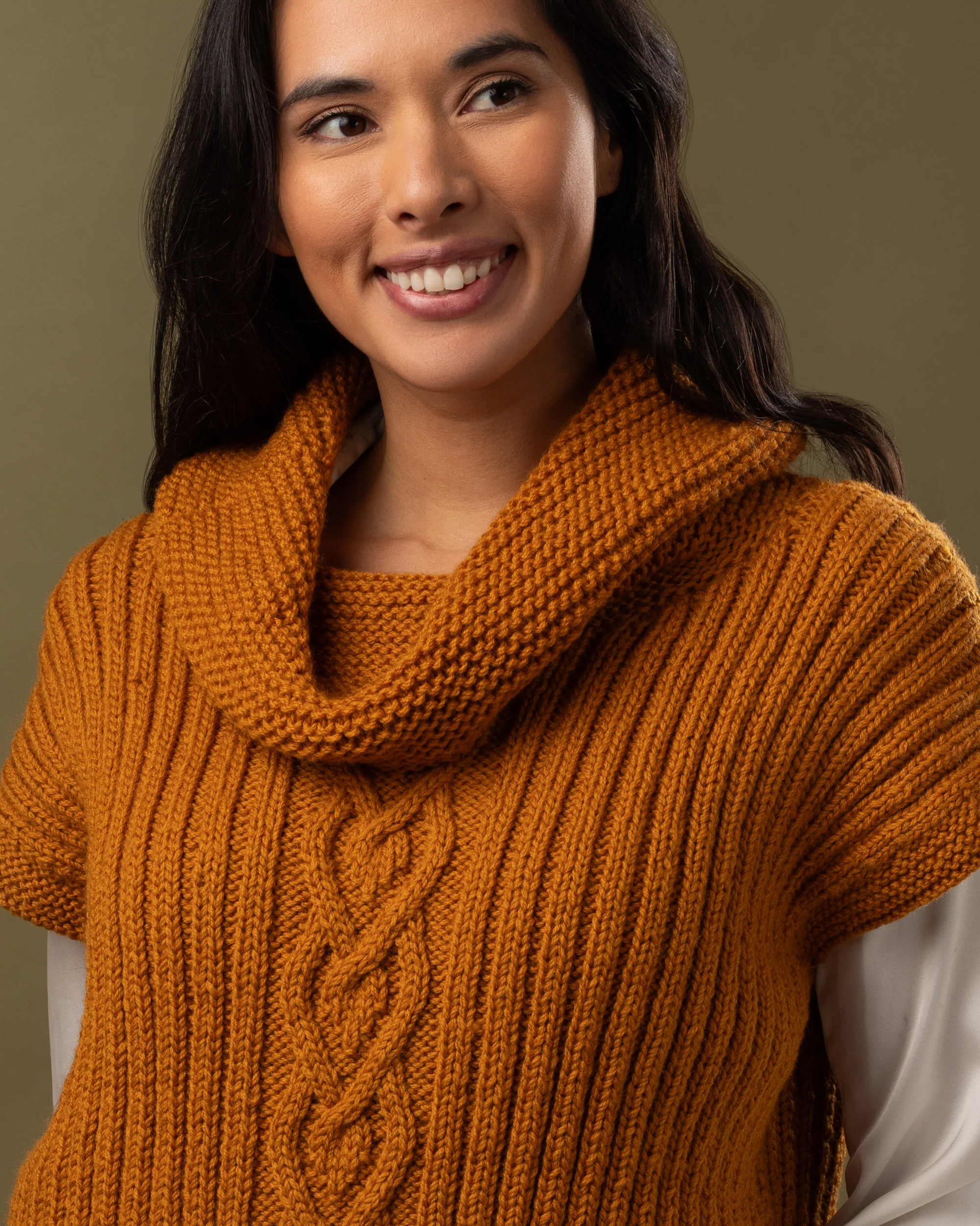 The Victoria Cowl Vest - Women's Knitting Pattern | PT 8729 - Image 5